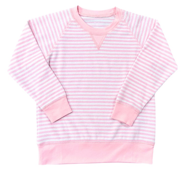 Pink Stripe- Light Pink Terrycloth Sweatshirt online