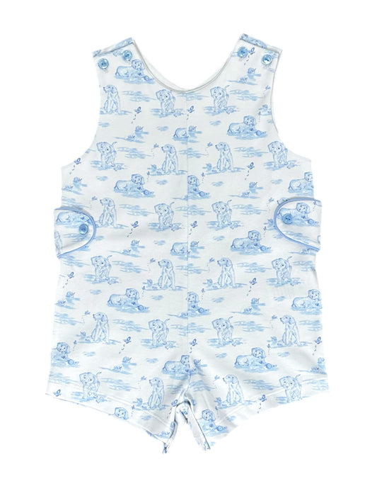 Reed Jon Jon, Blue Puppy Knit (Ready to Ship)
