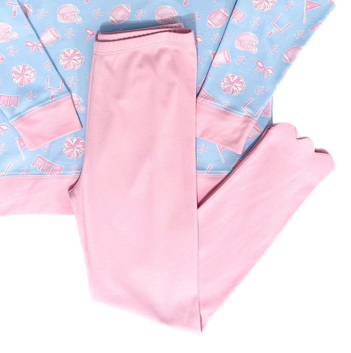 Pink Scallop Leggings, Game On Knit
