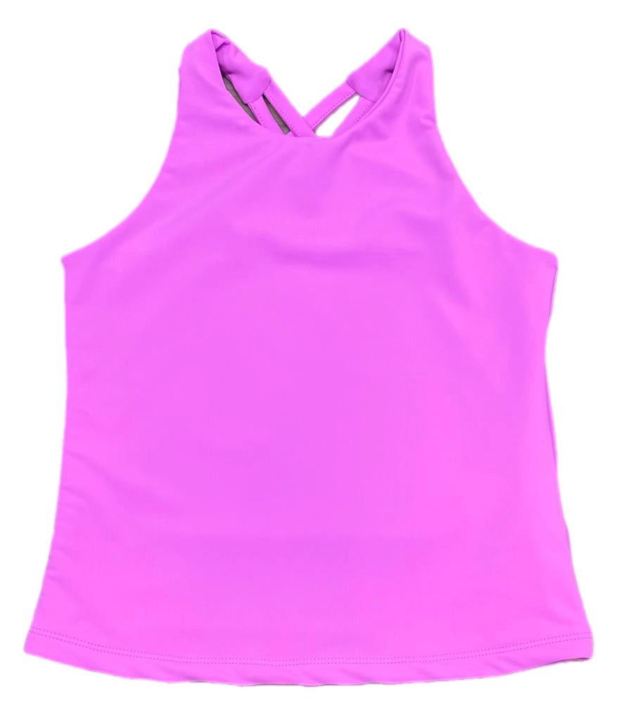 Cross Back Fuchsia  Top - Athleisure