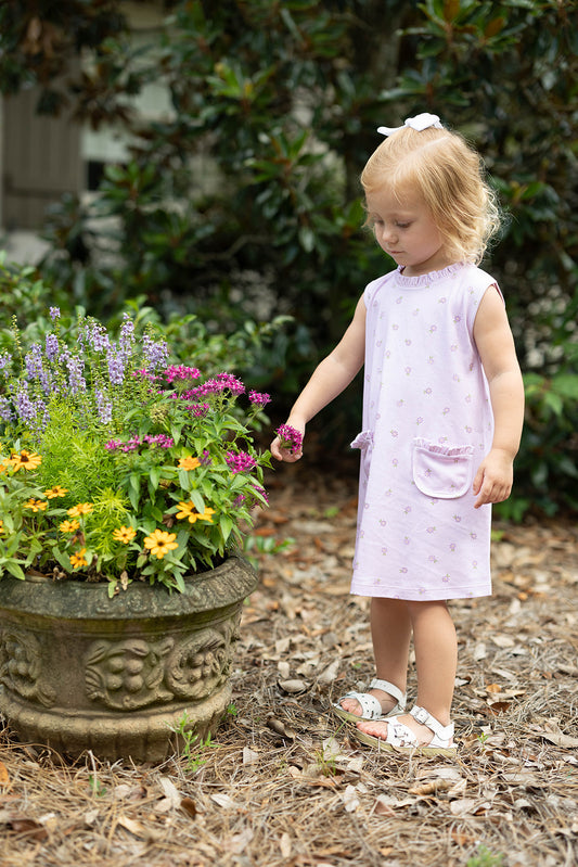 Margot Knit Dress, Lavender Floral
