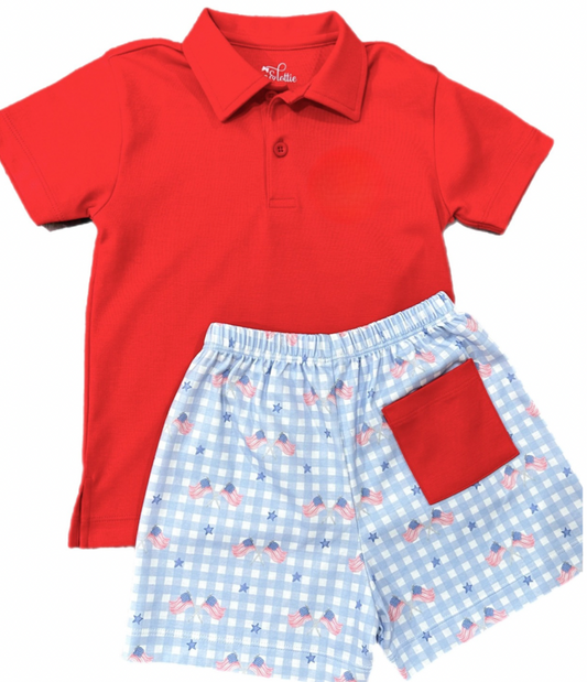 Flag Polo, Patriotic Gingham Knit online