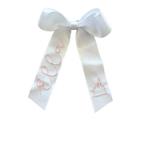 Pink Castle Long Bow, Name- Dreamers Collection