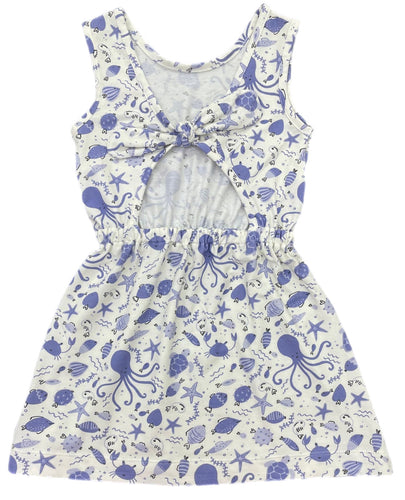 Kristin Knot Dress, Under the Sea (Ready to Ship)
