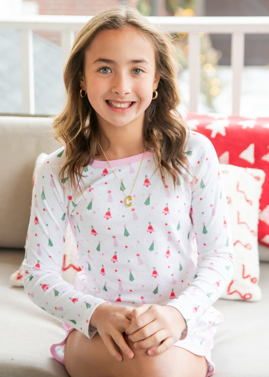 Lounge Set (Shorts) Christmas Trees & Stars BE