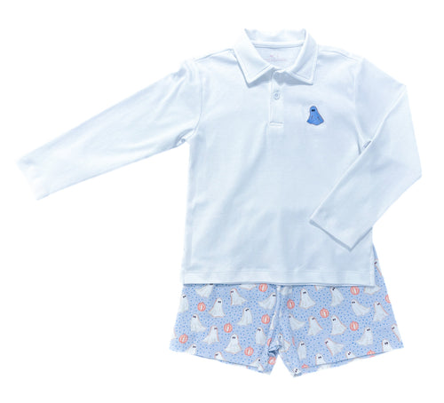 Conrad Knit Short Set, Ghost (Ready to Ship)