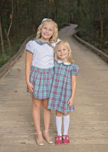 Paige Pleat Dress, Green Christmas Plaid (Ready to Ship)