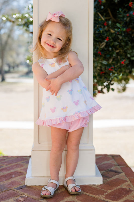 Pastel Mouse Poppy Pinafore