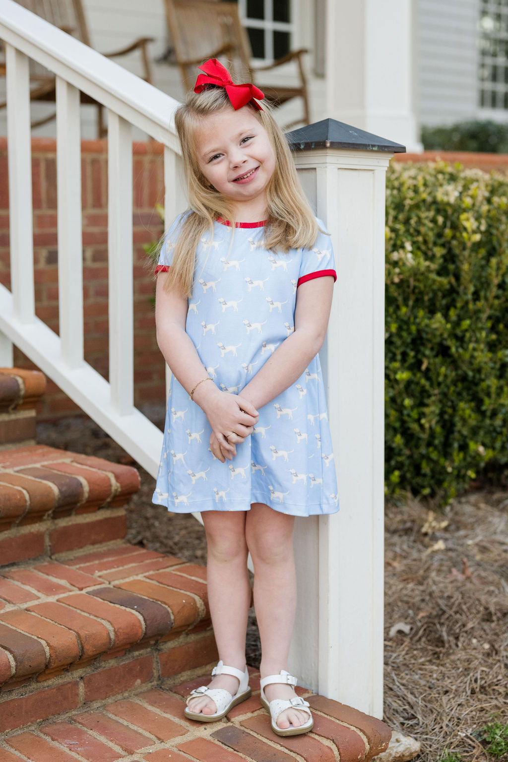Pawfect Knit Girls Short Sleeve Play Dress