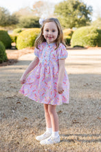 Annie Dress, Back to School - Pink Crayon