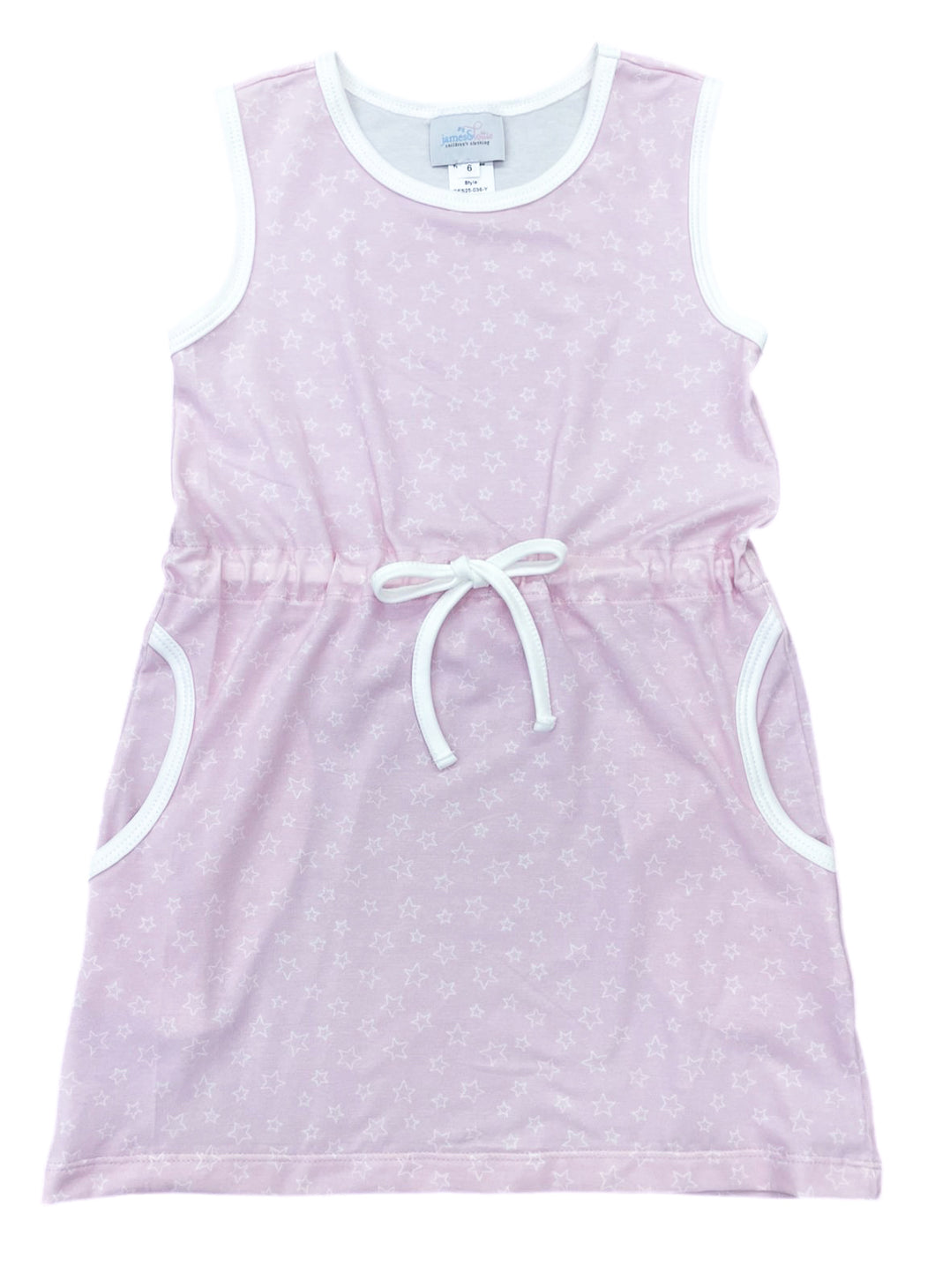 Camille Dress, Pink Stars Knit - BE (Ready to Ship)