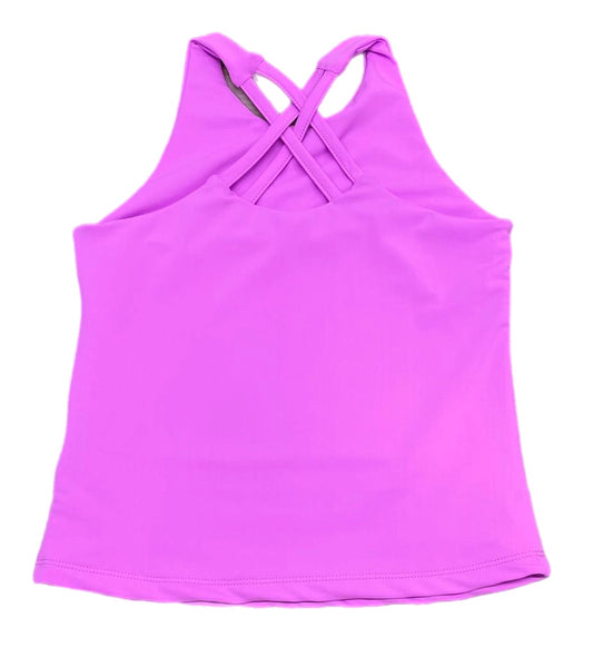 Cross Back Fuchsia  Top - Athleisure