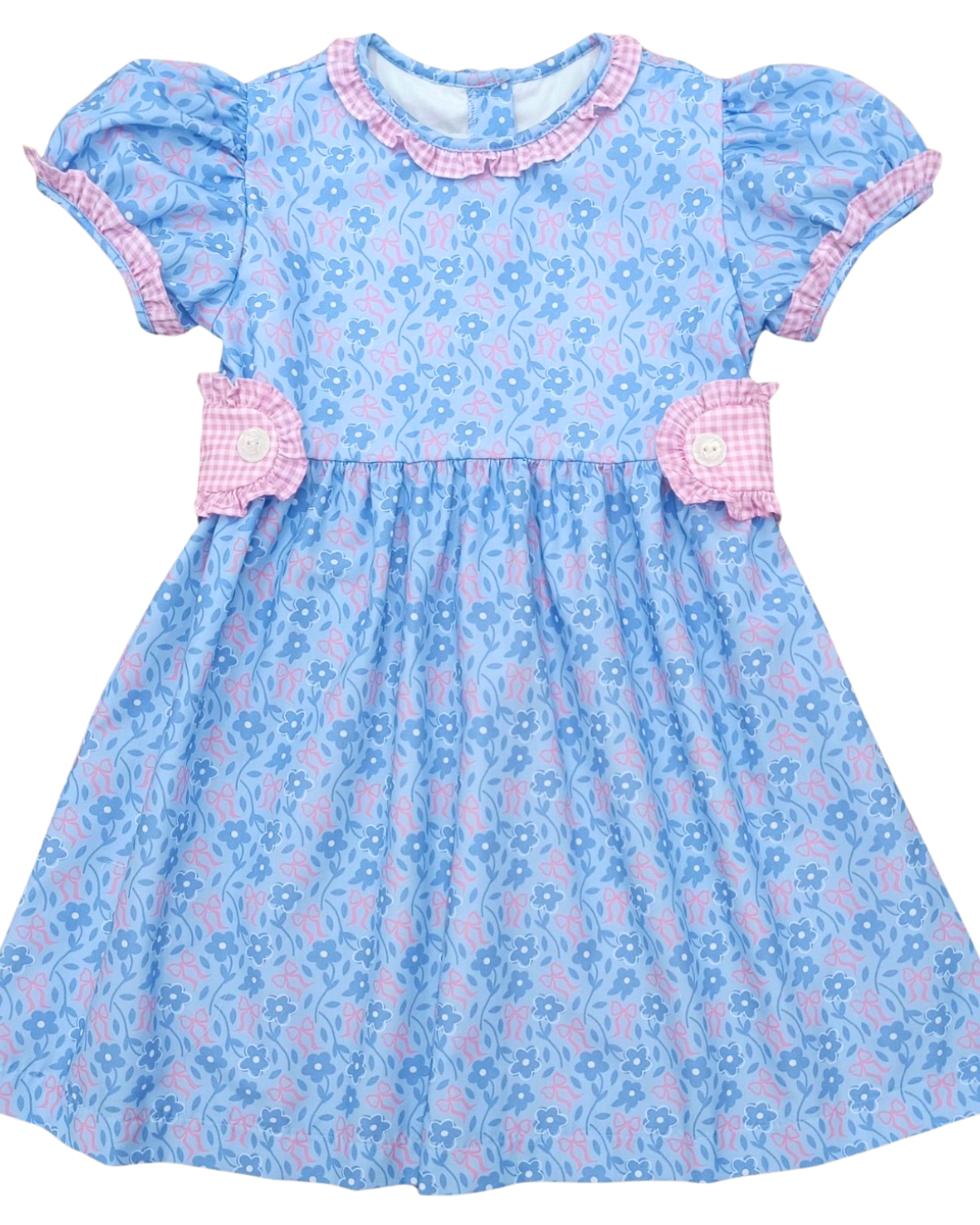 Blue Floral Woven Tabitha Dress