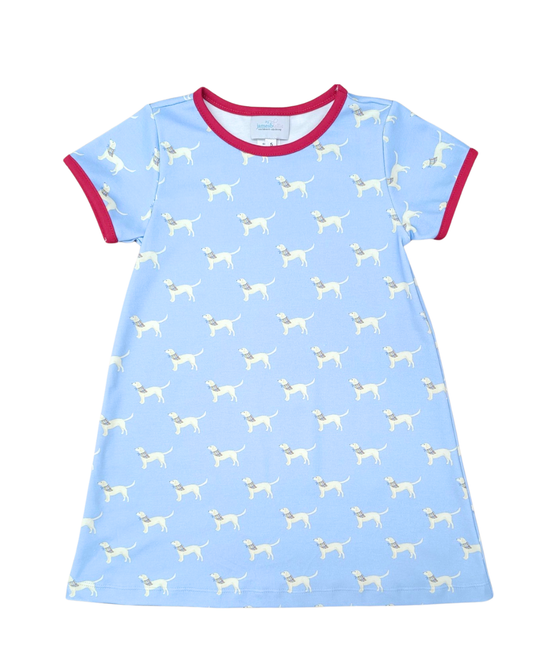Pawfect Knit Girls Short Sleeve Play Dress