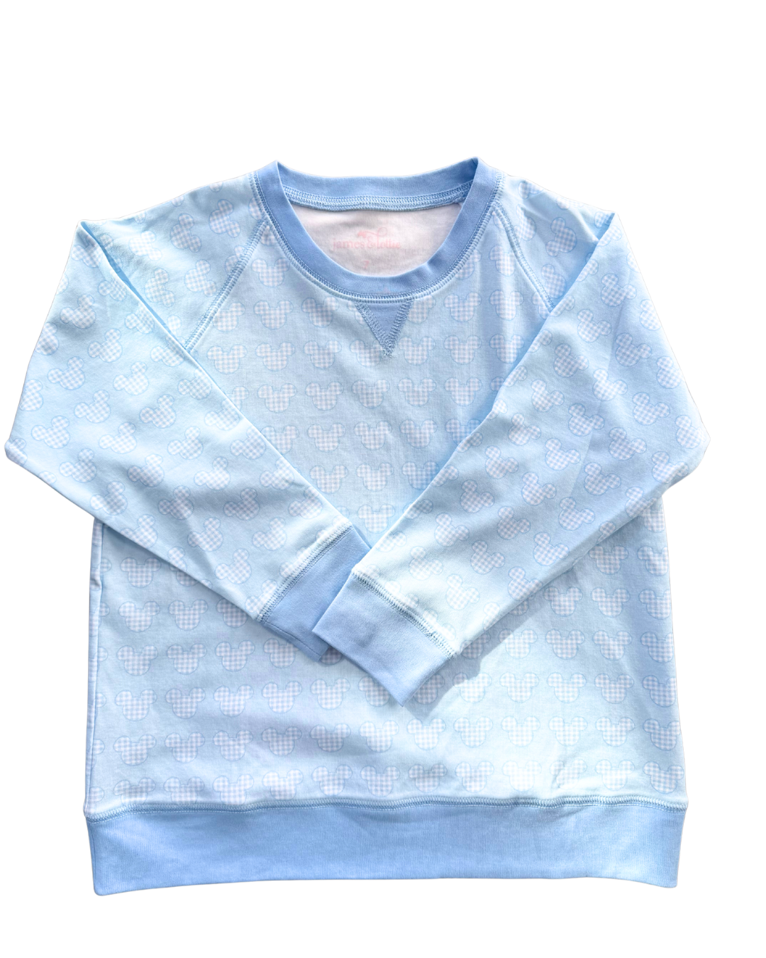 Blue Gingham Mouse Sam Sweatshirt