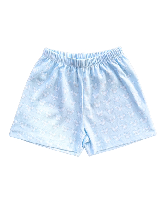 Blue Gingham Mouse Conrad Shorts