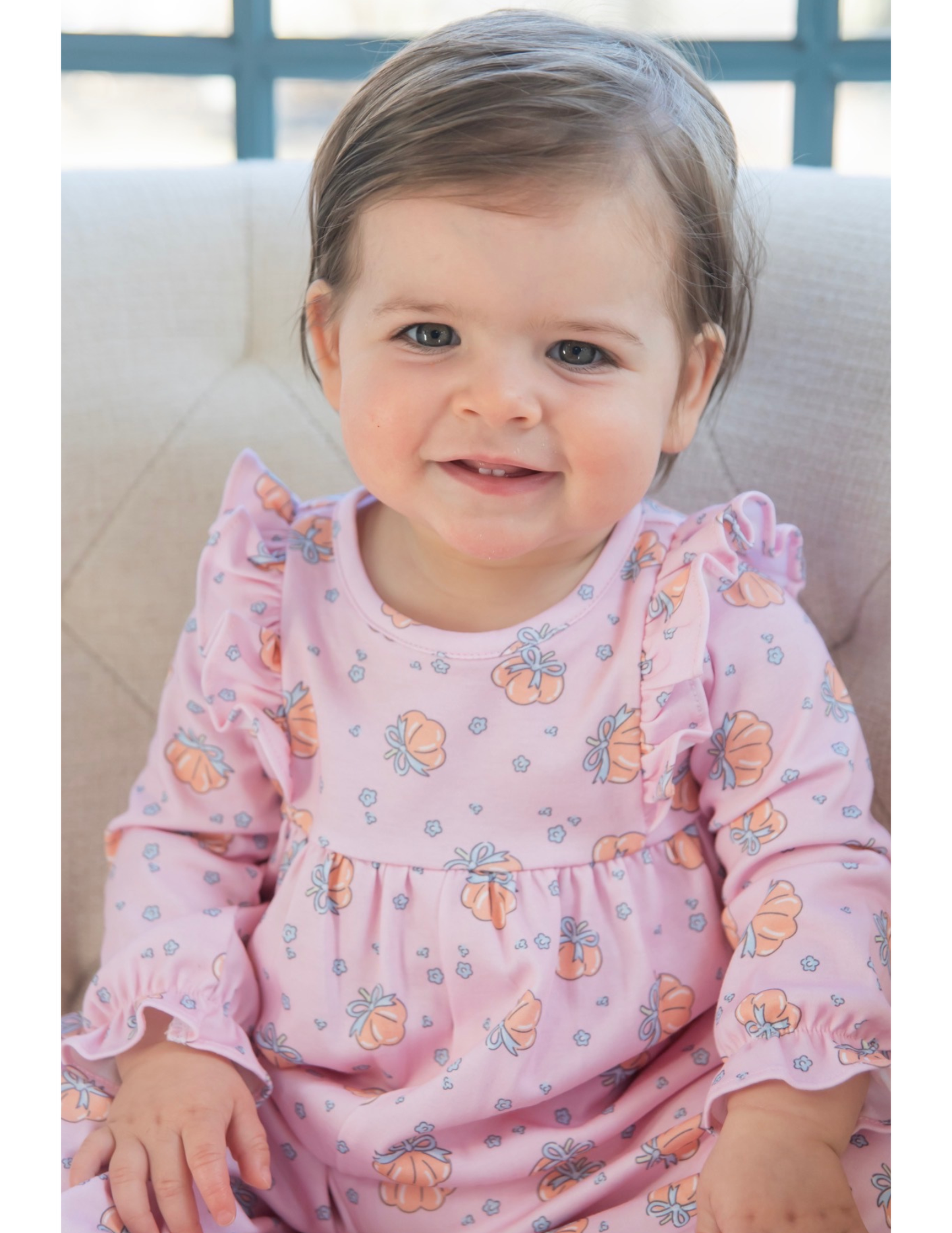 Blue Bows Pumpkin Harper Bubble