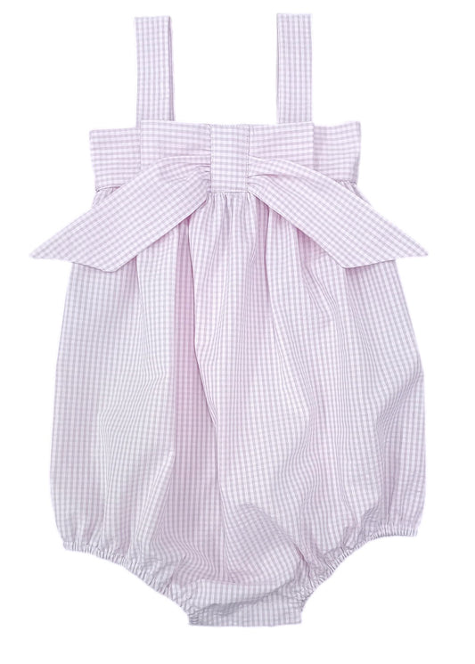 Millie Bubble, Pink Check Seersucker (Ready to Ship)