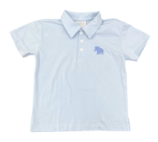 Light Blue Polo w/ Elephant EMB (Ready to Ship)