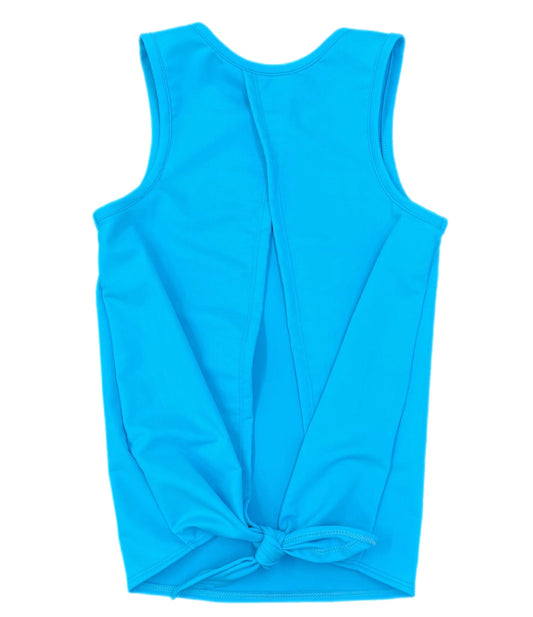 Athleisure Tie Back Top, Bright Blue (Ready to Ship)