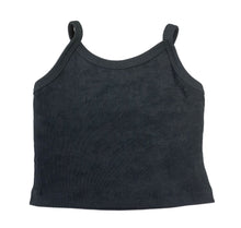 Athleisure Short Ribbed Top, Black (Ready to Ship)