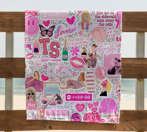 Pink Swiftie Beach Towel, Lotties Version Preorder