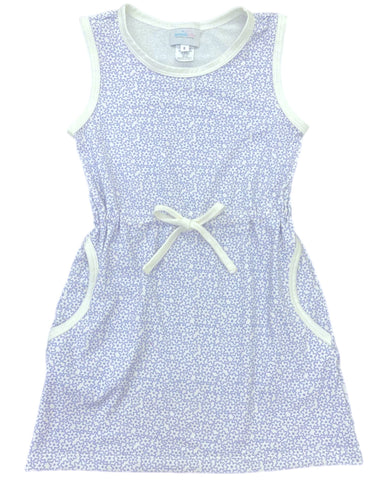 Camille Dress, Blue Floral Knit - BE (Ready to Ship)