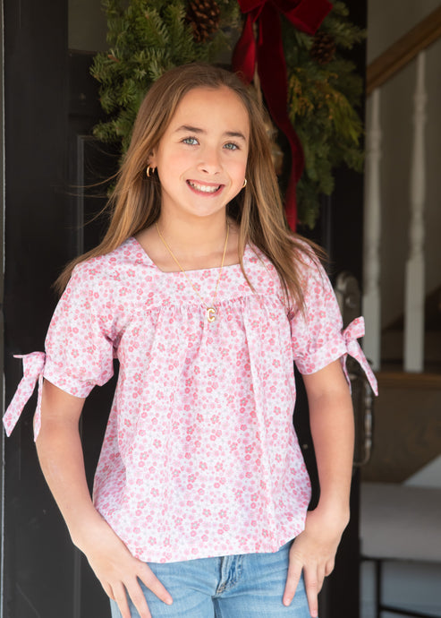 Baby Doll Top, Pink Floral BE