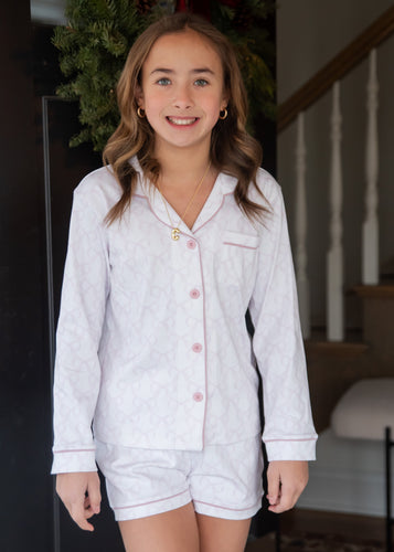 Lavender Bows - Button Up Lounge Set BE