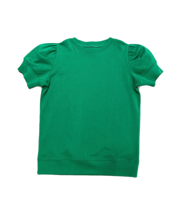 Hunter Green Puff Short Sleeve Top BE