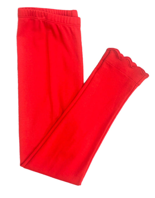 Red Scallop Leggings, Christmas Garland