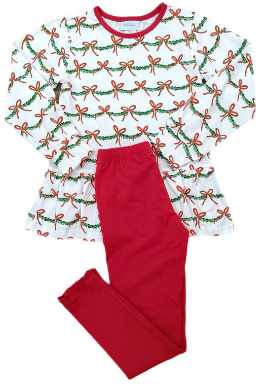 white christmas dresses James & Lottie Girls Lounge Dress - Santa