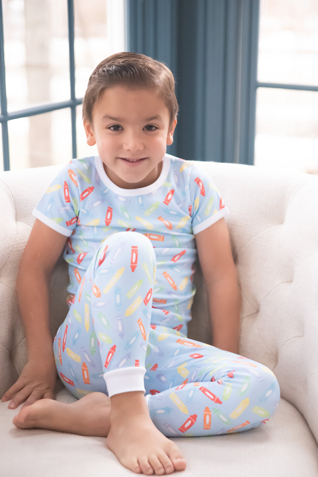 Boys Two Piece Jammies, Back to School Knit