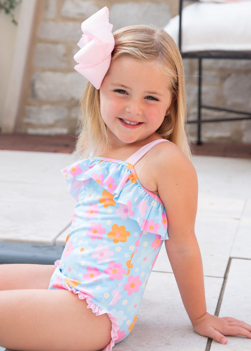 Cora One Piece Swim, Retro Floral