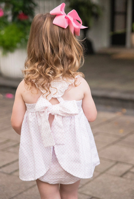 Lennon Diaper Set, Pink Dot Gauze