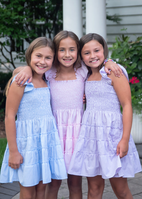 Charlotte Dress, Pink Stripe (BE)