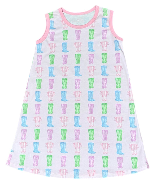 Madison Sleeveless Dress, April Showers (Ready to Ship)