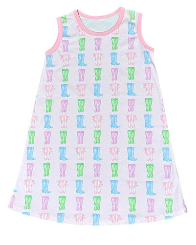 Madison Sleeveless Dress, April Showers (Ready to Ship)