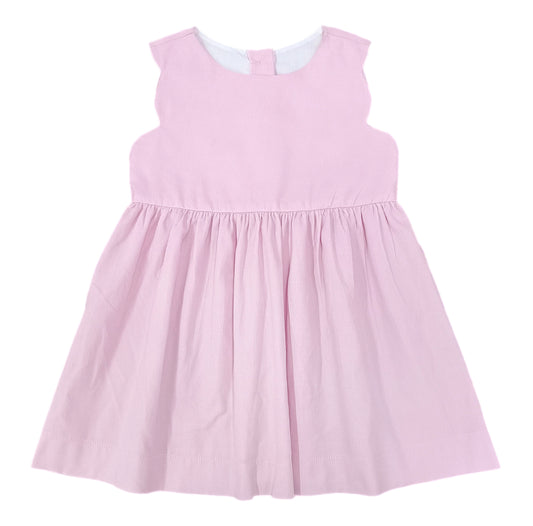 Savannah Scalloped Jumper, Light Pink Basic Cord (Ready to Ship)