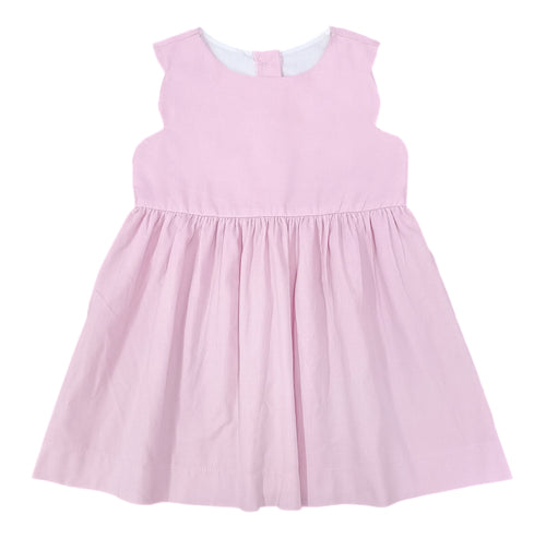 Savannah Scalloped Jumper, Light Pink Basic Cord (Ready to Ship)