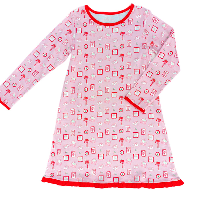 Girls Lounge Dress, Letters to Santa Knit