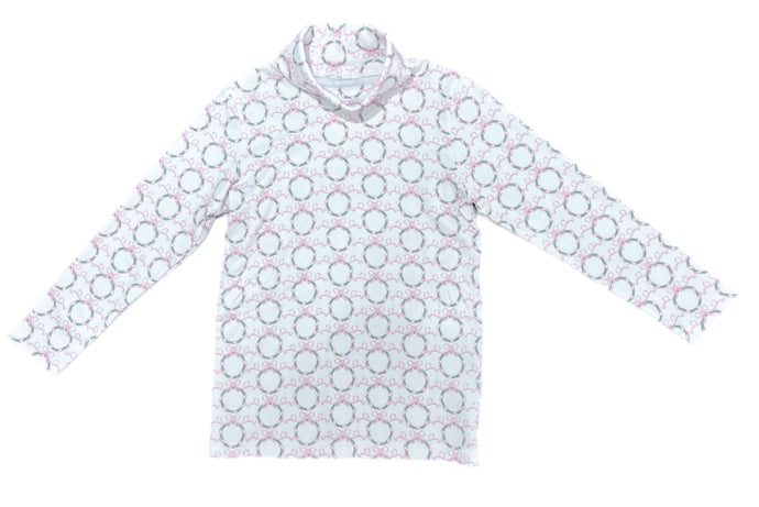 Tally Turtleneck, Pink Wreath Knit