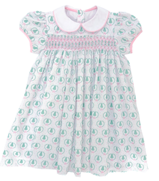 Sutton Smocked Dress, Oh Christmas Tree (Ready to Ship)