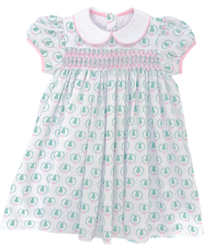 Sutton Smocked Dress, Oh Christmas Tree (Ready to Ship)