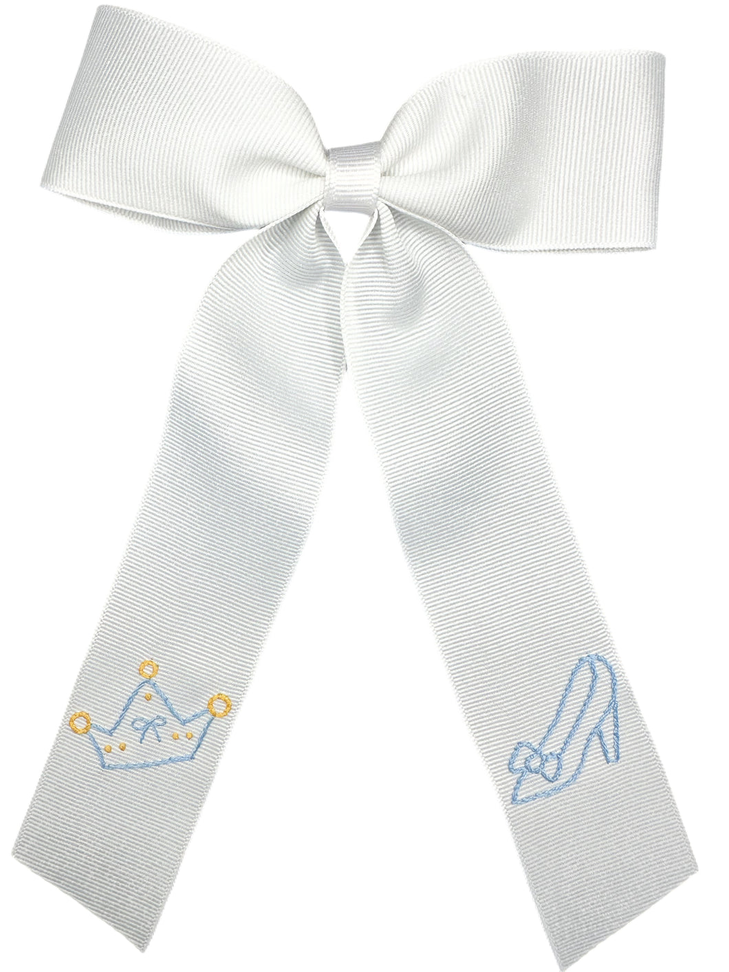 Have a Ball Glass Slipper Long Bow, No Name- Dreamers Collection