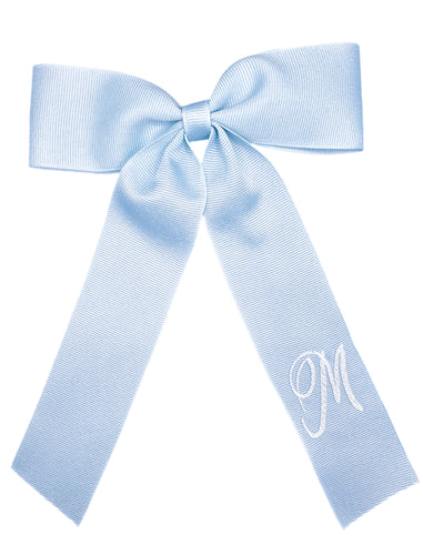 Ice Blue Initial Long Bow, Initial-Dreamers Collection