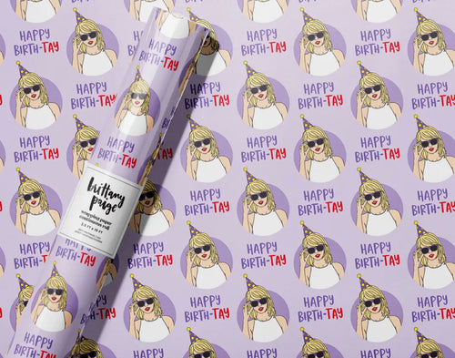 Happy Birth-Tay Wrapping Paper, Lotties Version Preorder