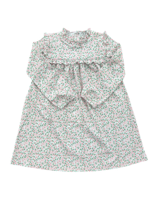 Janey Knit Dress, Bows of Holly (Ready to Ship)