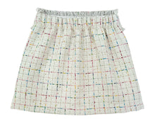 Flat Front Skirt, Multi Color Tweed BE (Ready to Ship)