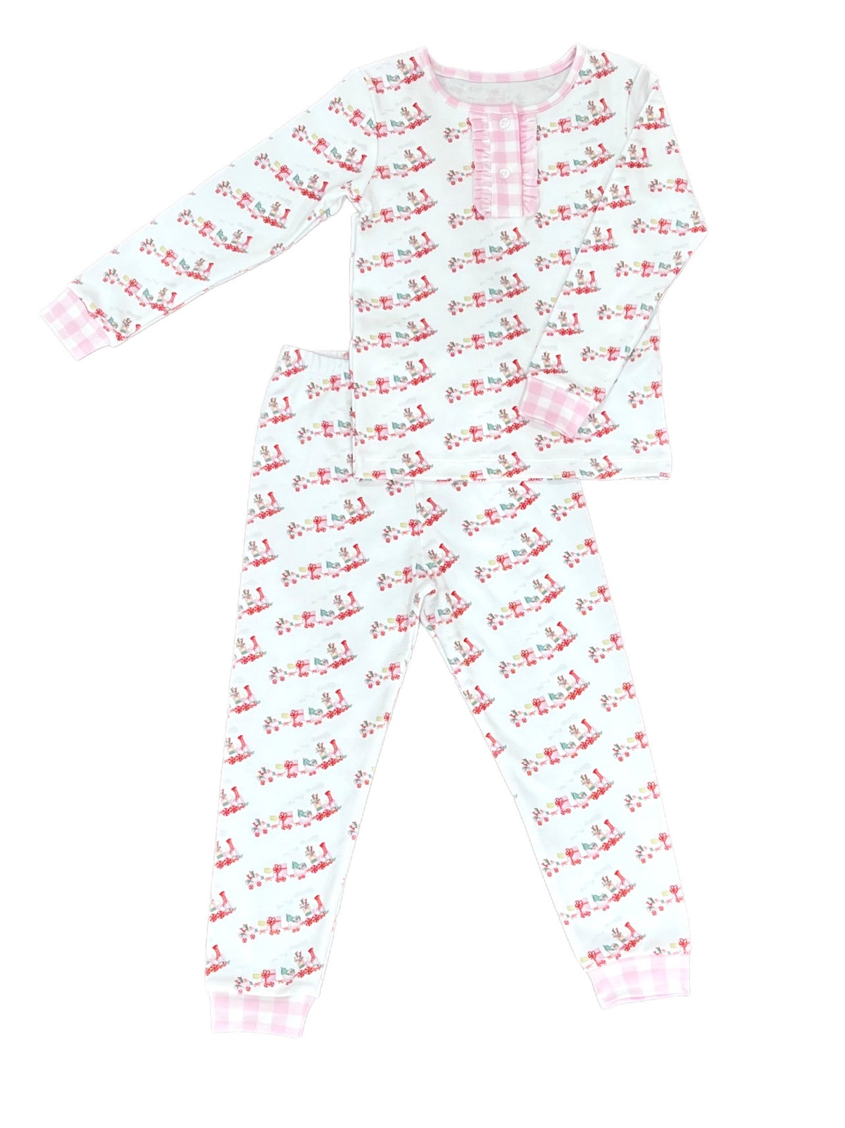 Girls Two-Piece Jammies, Christmas Train